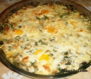 Fırında Yumurtalı Ispanak